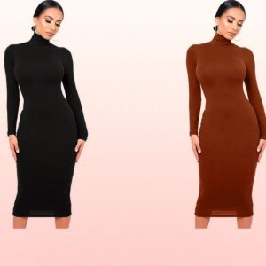 polar-neck-dresses