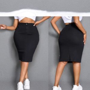 ladies-medium-length-denim-skirts