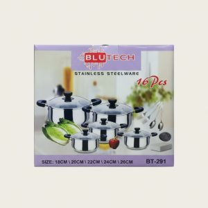 16pcs Stainless Steelware Set